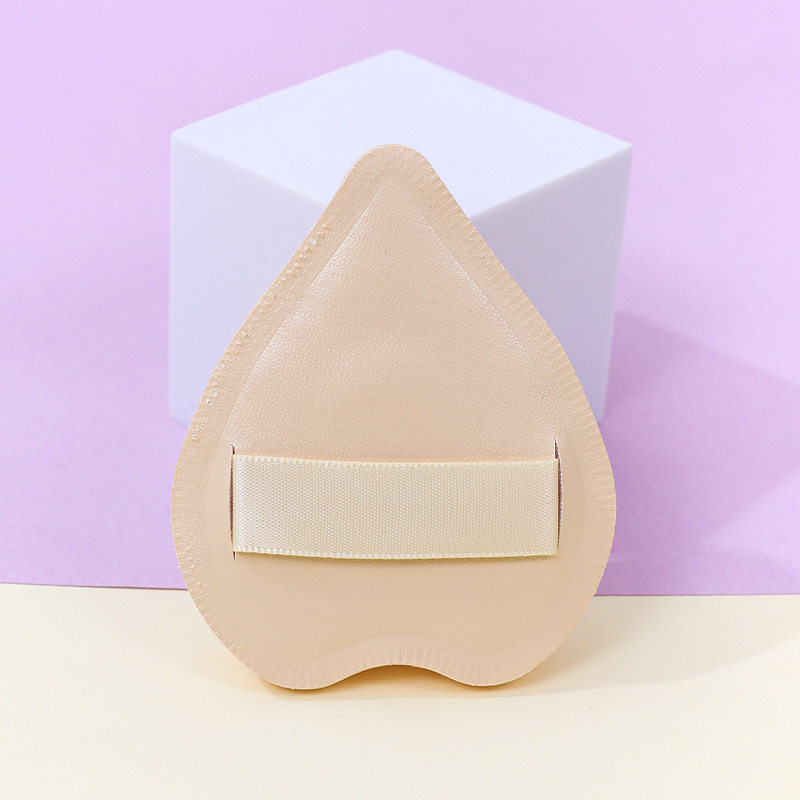 Puff de algodón de azúcar en forma de corazón personalizado de fábrica sin comer polvo, cojín de aire de esponja de maquillaje de poliuretano grueso grande al por mayor