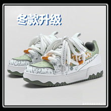 会说话的汤姆猫潮鞋男秋冬季保暖增高板鞋男款韩版休闲鞋