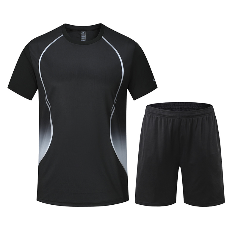 Traje de ropa deportiva Camiseta de manga corta de verano de secado rápido y transpirable Pantalones cortos de entrenamiento de baloncesto para correr por la mañana Ropa de gimnasio 680