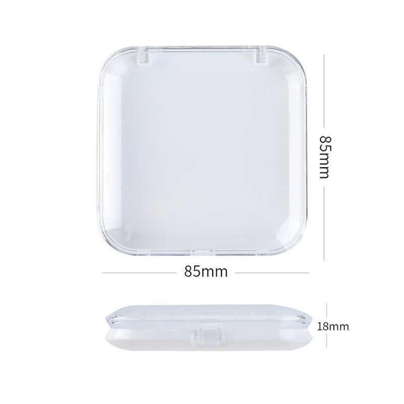 Caja de almacenamiento de uñas de desgaste hecho a mano cubierta transparente fondo rosa pieza de uñas de acrílico desgaste caja de embalaje de uñas al por mayor