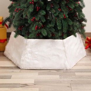 Cross-border new plush Christmas tree decoration scene layout props Christmas tree base wholesale