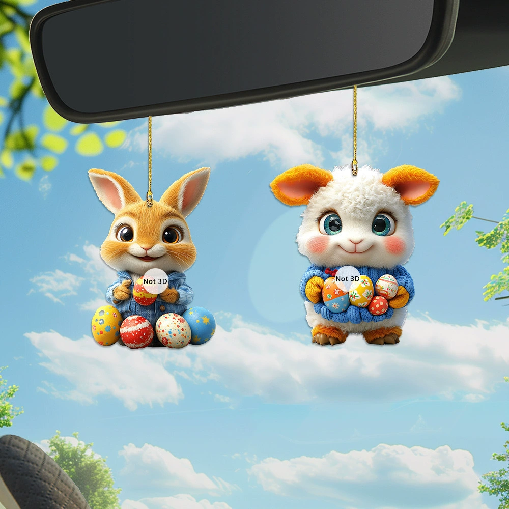 Cartoon acrylic keychain, rear view mirror, accessory, backpack, small bag, pendant, Amazon