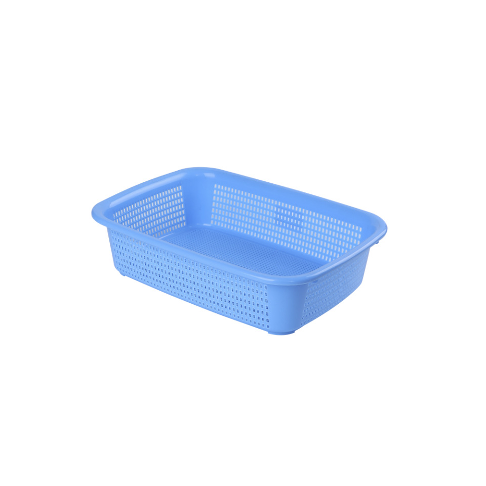 Cesta de drenaje Cesta de plástico engrosada Tamiz de arroz doméstico Cesta de frutas y verduras Cesta de almacenamiento rectangular Cesta de clasificación exprés Tamiz cuadrado