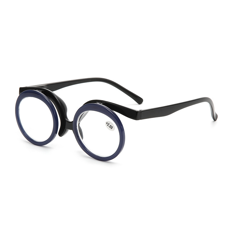 Double flip-up + dark blue frame