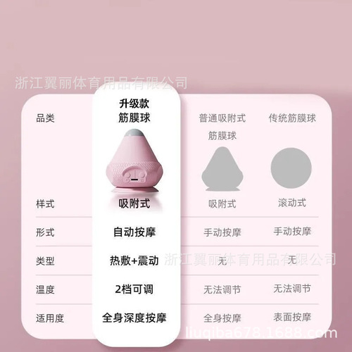 Electric adsorption fascia ball massage ball vibration hot compress foot sole muscle relaxation suction cup neck membrane massager