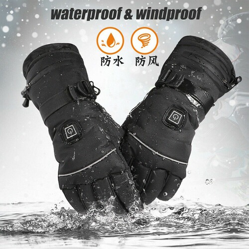 Smart warm heating gloves battery charging heated touch screen gloves battery car waterproof motorcycle riding gloves