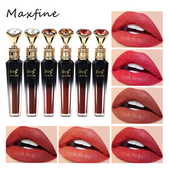 Cross-border makeup bvg diamond lip glaze set wholesale lipstick non-stick cup non-fading velvet matte lip gloss