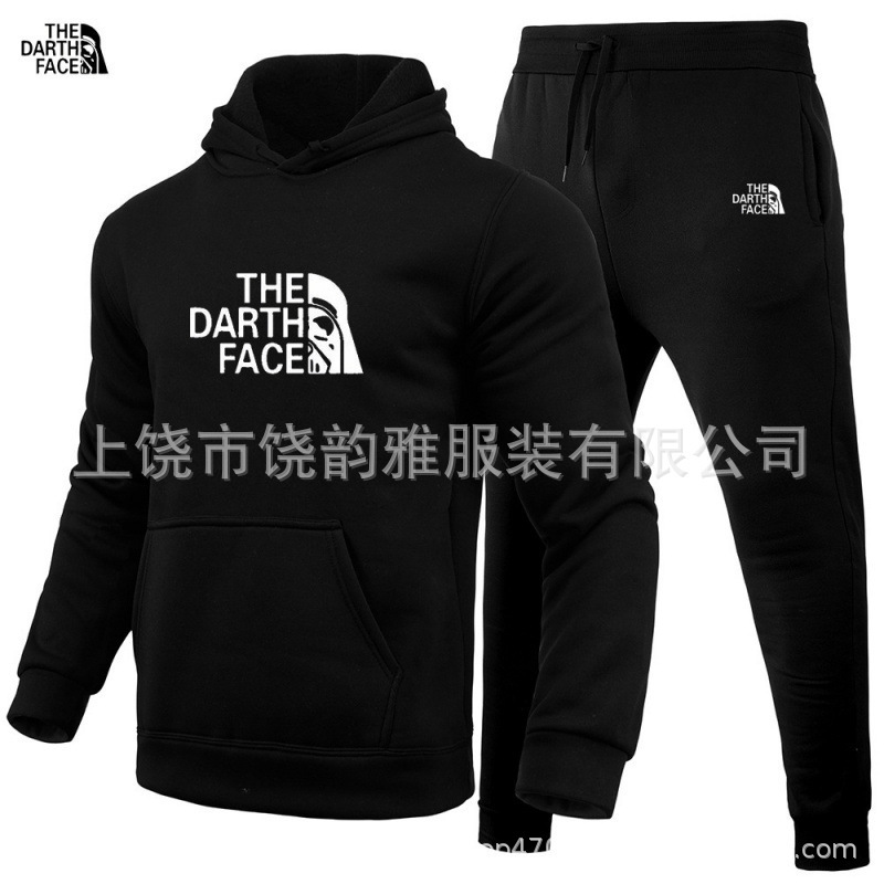 Amazon 3D Printed Sweatshirt the Darth Face European and American Men's Hooded Pullover Sweatshirt Suit