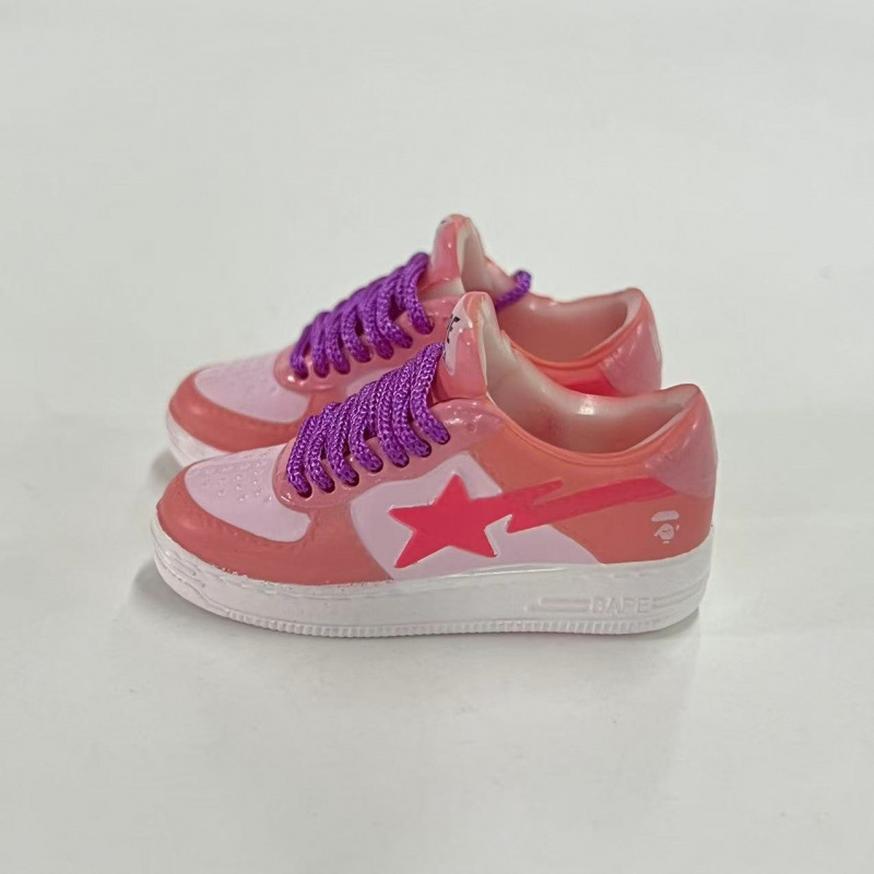 LABUBU Zapatos Rabu Ropa de bebé 17cm felpa vinilo bolso de muñeca colgante para zapatos desnudos caja ciega