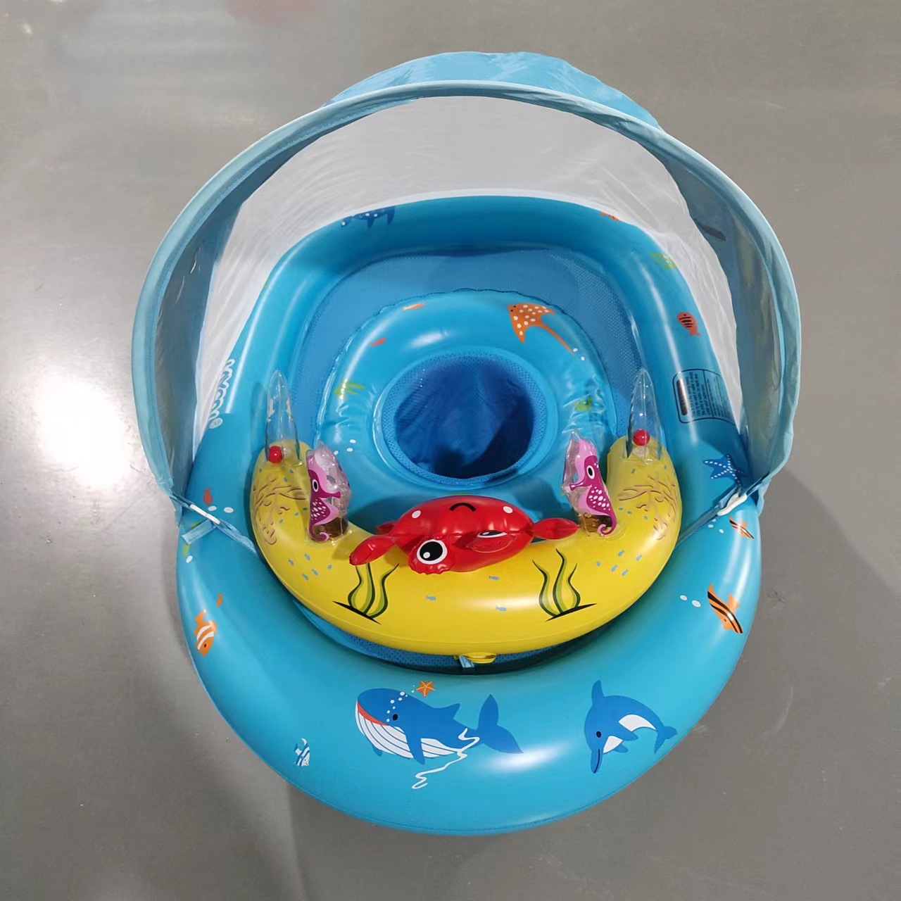 Asiento infláble para bebés PVC anillo de natación anillo flotante para niños anillo de tela de malla gruesa para proporcionar comercio electrónico transfronterizo