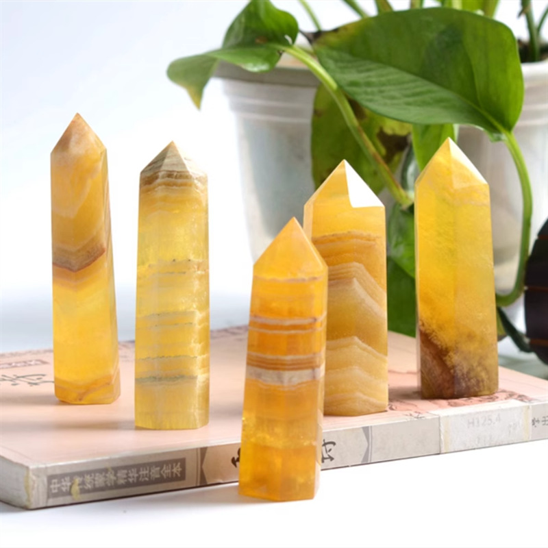 天然紫水晶黒曜石単双尖水晶柱六角柱原石磨き置物ホームリビングオフィス