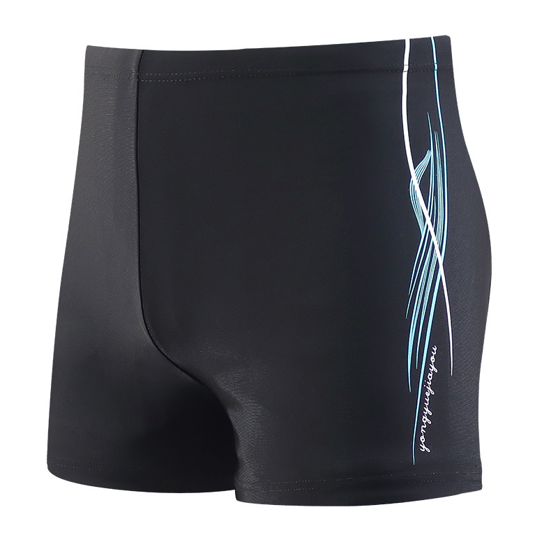 Pantalones de baño de fábrica de ángulo plano directo nuevos pantalones de baño para hombres adultos de tamaño grande anti-avergonzamiento rápido secado traje de baño de cintura alta al por mayor