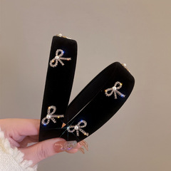 2022 Autumn/Winter Fashionable New Butterfly Bow Hair Accessories for Women, Riser Top, High-End Wide Edge Foam Hair Band