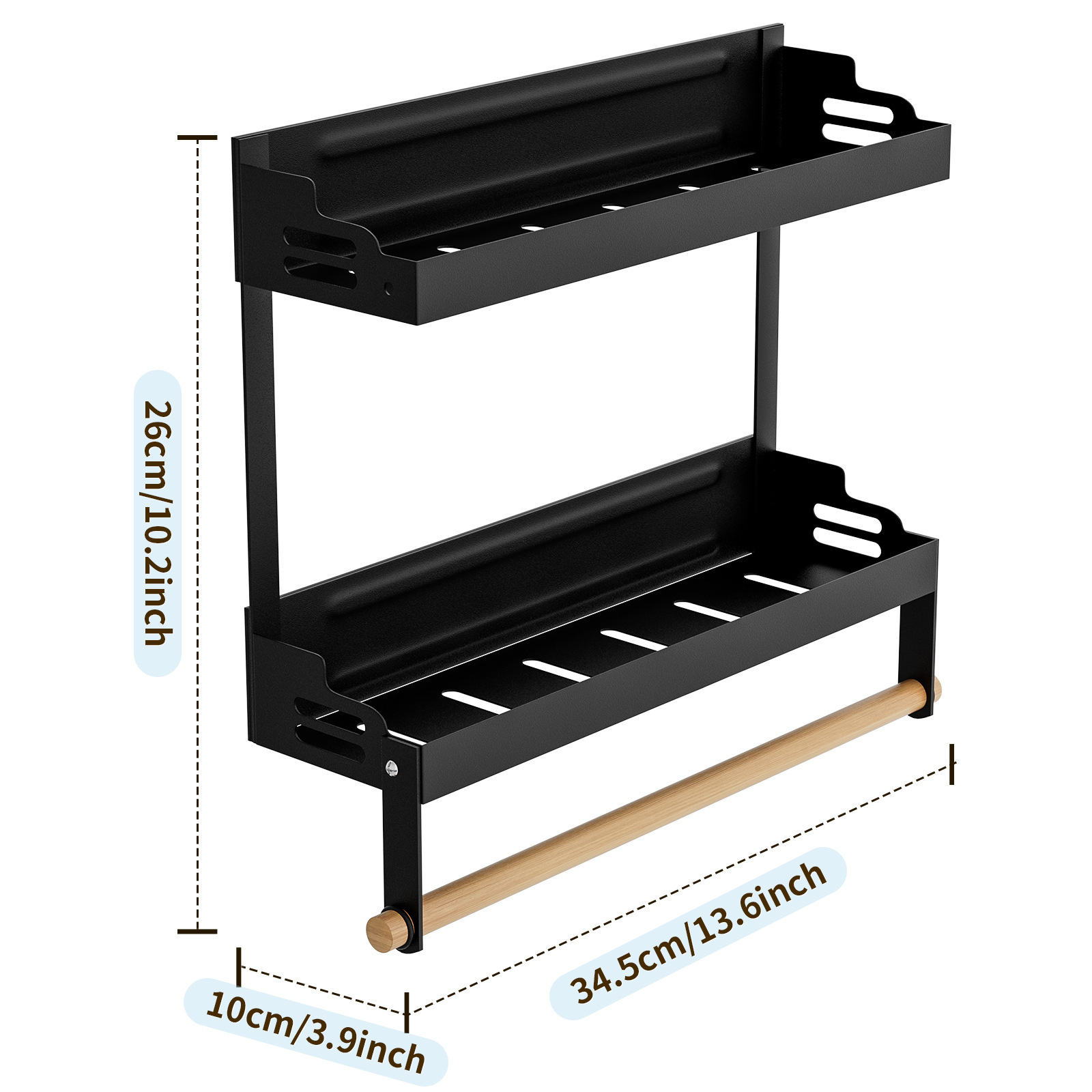 Estante de almacenamiento de refrigerador de absorción magnética percha lateral de refrigerador imán sin perforación cocina almacenamiento de película de poliestireno perfumes rack transfronterizo