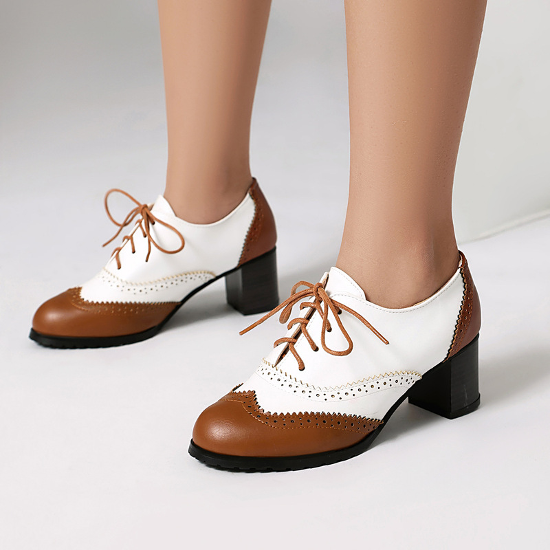Source fashion high heel 40-45 plus size color matching burning flower lace-up women's shoes fashion X25020022