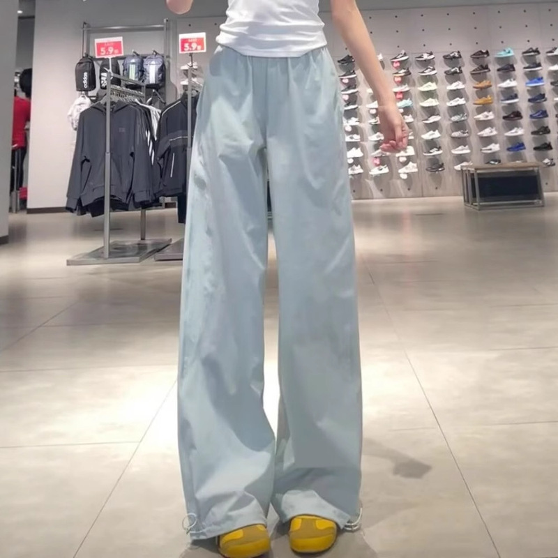 New Cargo Pants for Men and Women, Summer Thin Style 2025 New High-Waisted Slimming Casual Petite Straight Wide-Leg Pants