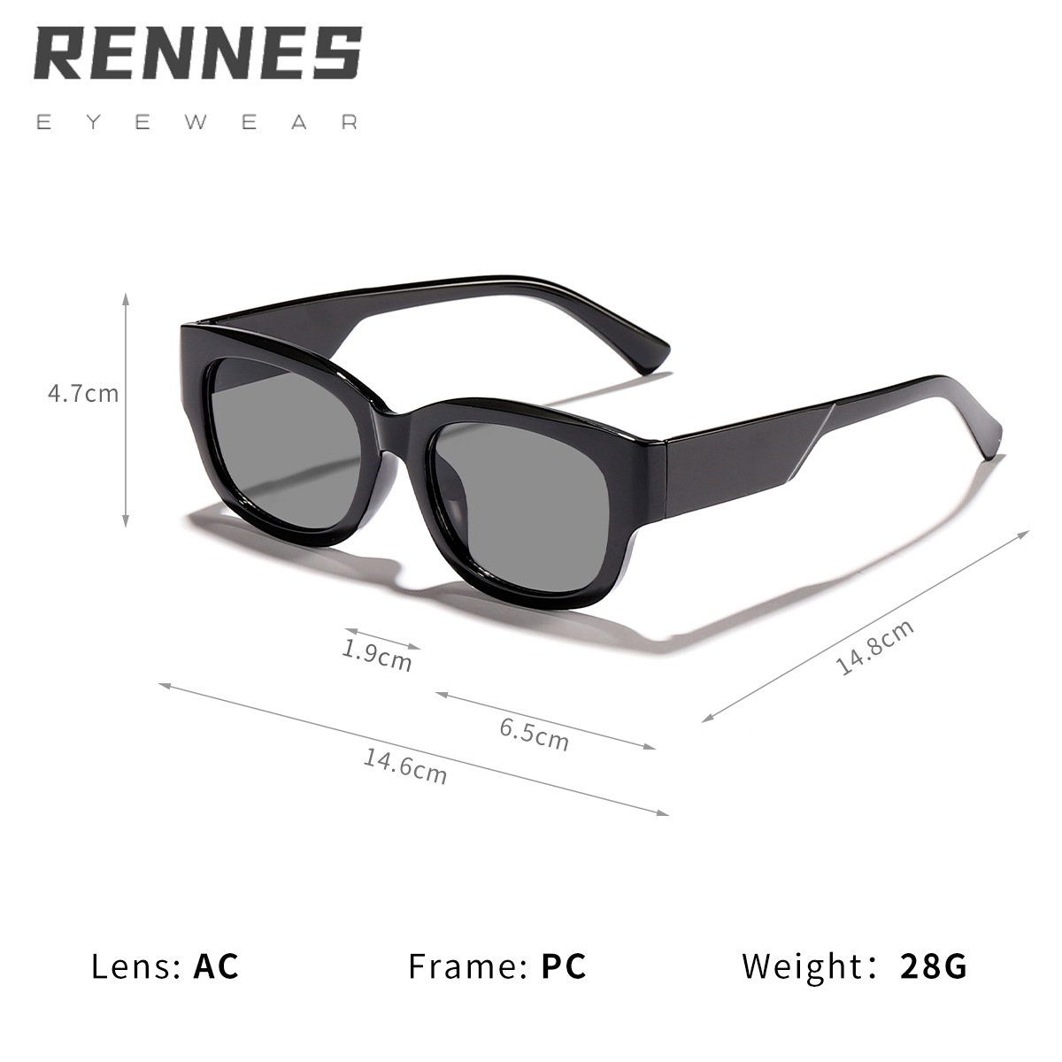 Nuevo estilo transfronterizo simple caja clásica gafas de sol hombres y mujeres moda europea y americana gafas de sol de alta gama Sunglasses