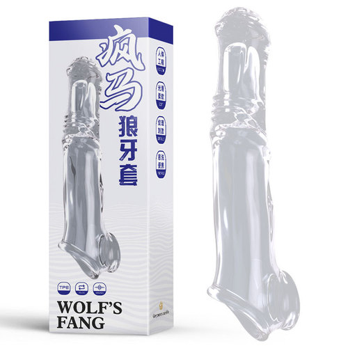 Seniuniu crazy horse wolf braces men's thickened and lengthened vibrating crystal penis condom sexy adult sex toys