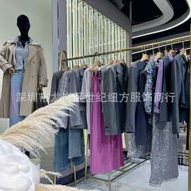 秋季风衣外套孤品大牌女装一线大牌尾货撤柜走份服装直播实体货源