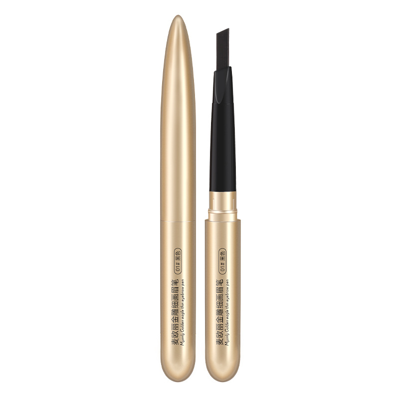 Lápiz delineador de cejas Maiouli Golden Sculpted Fine, de larga duración, resistente al agua, al sudor y a las manchas, no se desvanece, aplicación suave, lápiz delineador de cejas con forma de cincel. image 7