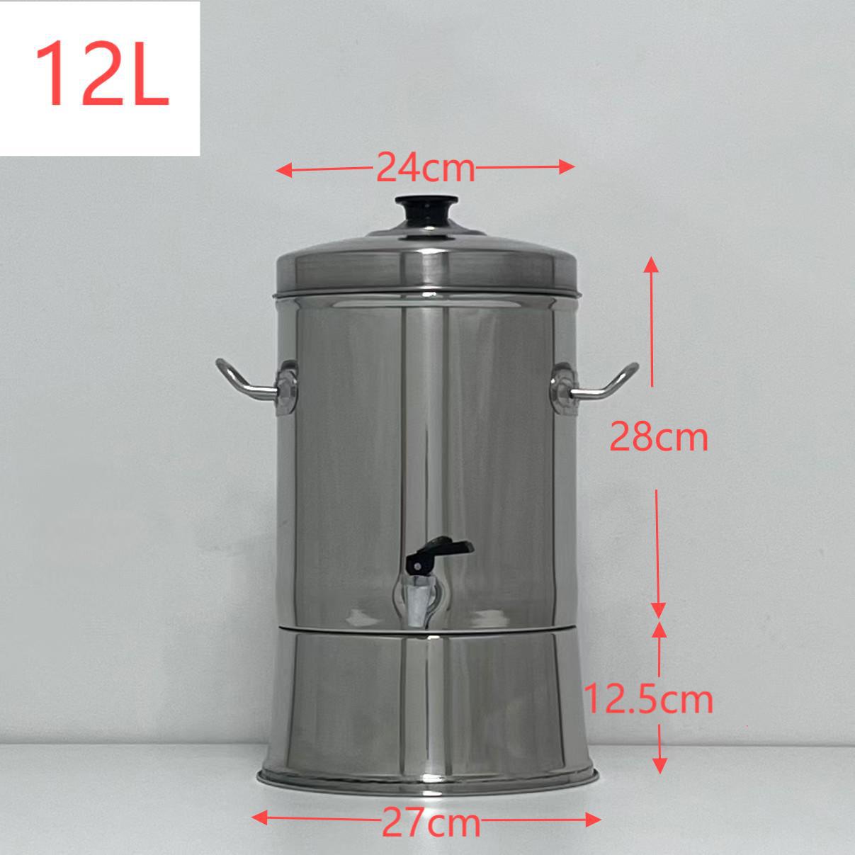 Los fabricantes suministran una gran cantidad de baldes de agua fría de acero inoxidable con grifo, baldes para beber, baldes de té con tapa y regla de agua