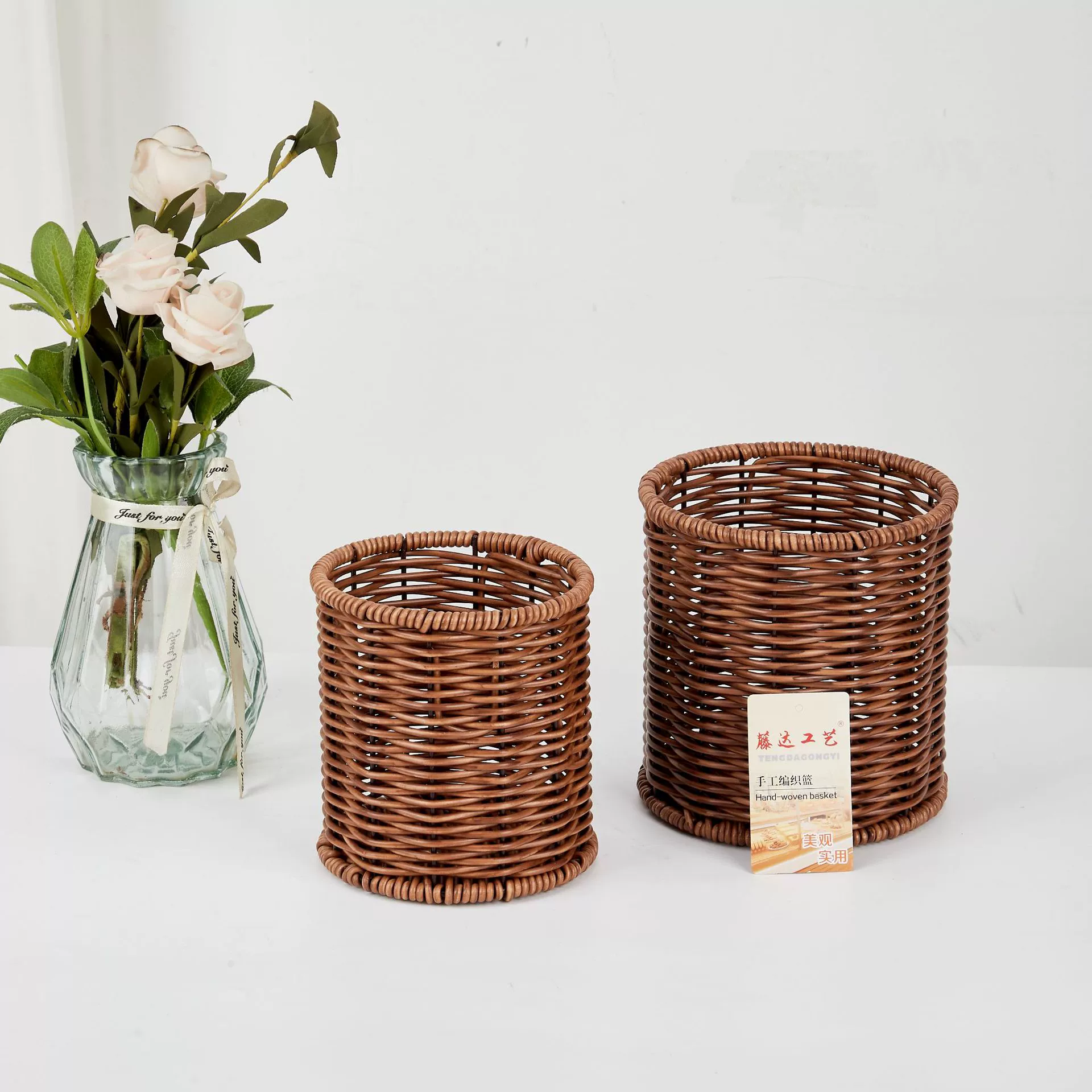 Корзина для столовых приборов, корзина для рукоделия, плетеная корзина, корзина ручной работы, корзина с железным каркасом, корзина из кованого железа, корзина для закусок