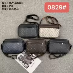 New trendy men's shoulder bag, letter fashion crossbody bag, large capacity outdoor travel change, mobile phone bag wholesale