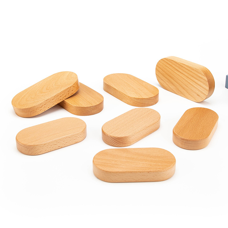 Oval North American Black Walnut Car DIY Base de madera maciza Soporte de exhibición de madera Soporte de madera Muñeca Adornos de escritorio