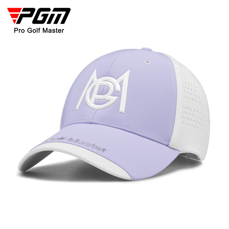 Mũ lưỡi trai golf nữ PGM chống nắng thoáng khí — MZ053-màu xanh nhạt, MZ053-màu tím nhạt, MZ053-màu xám nhạt
