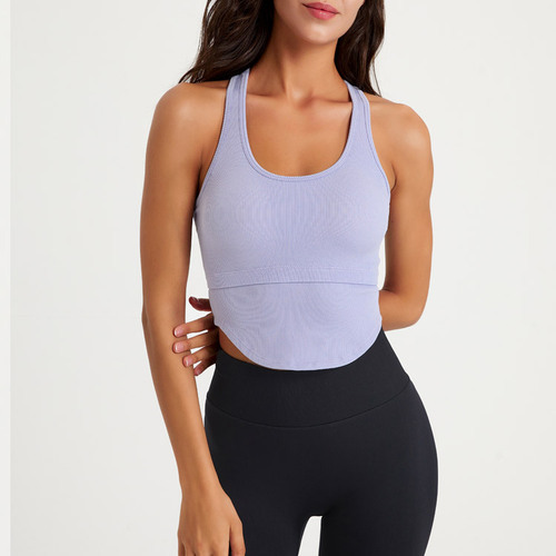 2024 cross-border new high-strength shock-proof push-up sports bra running fitness yoga wear bra women's vest