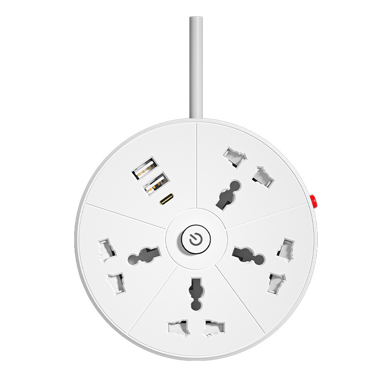 Enchufe de almacenamiento retráctil Enchufe USB estándar tailandés Enchufe de 2 m multifunción Tablero de enchufe poroso