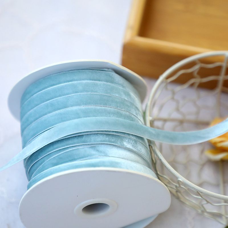 1cm de ancho terciopelo flocado correa de tejido correa de arco correa de ropa hecha a mano sombrero accesorios accesorios materiales DIY