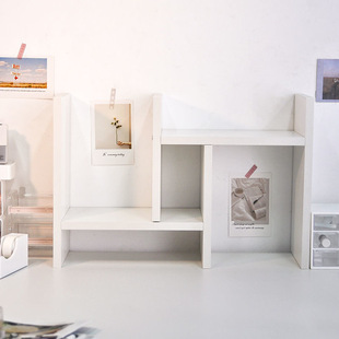 H& Bookshelf Desktop Storage Rack Student Desk Storage Rack Dormitory Simple Multi-Layer Small Book Counter Top Layered Rack