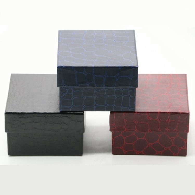 Medium Striped Paper Watch Box Bracelet Box High-End Gift Box Heaven and Earth Cover Watch Storage Packaging Paper Box