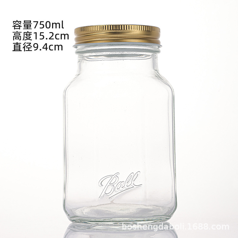 750ml 금색 캡, 투명