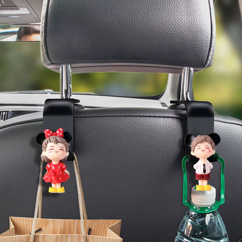 Suministros de decoración de automóviles Gancho de coche, respaldo de asiento, celebridad de Internet, pareja 3D, gancho de coche de dibujos animados, regalo de sala en vivo