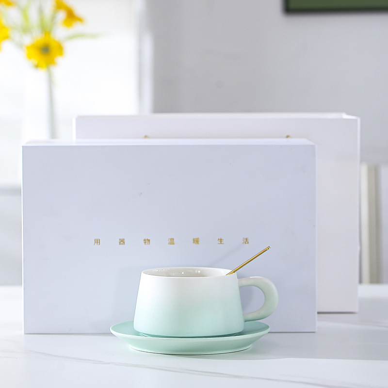 高颜值下午茶咖啡杯陶瓷杯马克杯送礼咖啡杯拉花杯活动礼品情侣杯|undefined