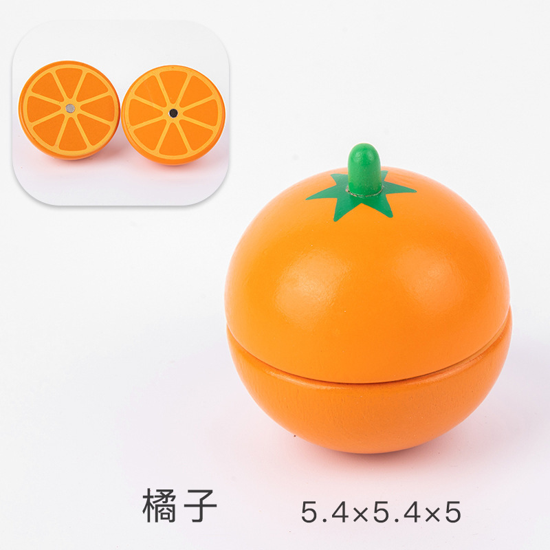 Los niños juegan casa cocina juguetes madera magnética verduras y frutas cortar madera frutas y verduras a granel traje al por mayor