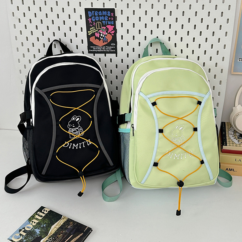 Nuevas mochilas escolares para estudiantes universitarias Diseño de nicho ins Mochila simple y versátil para estudiantes de secundaria Mochila de viaje de ocio