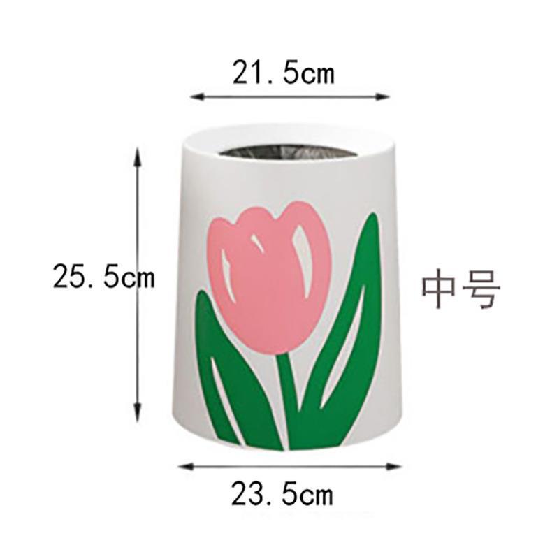 Alto valor tulipán basurero ins viento sala de estar papelera hogar luz de lujo creativo lindo dormitorio dentro del cubo