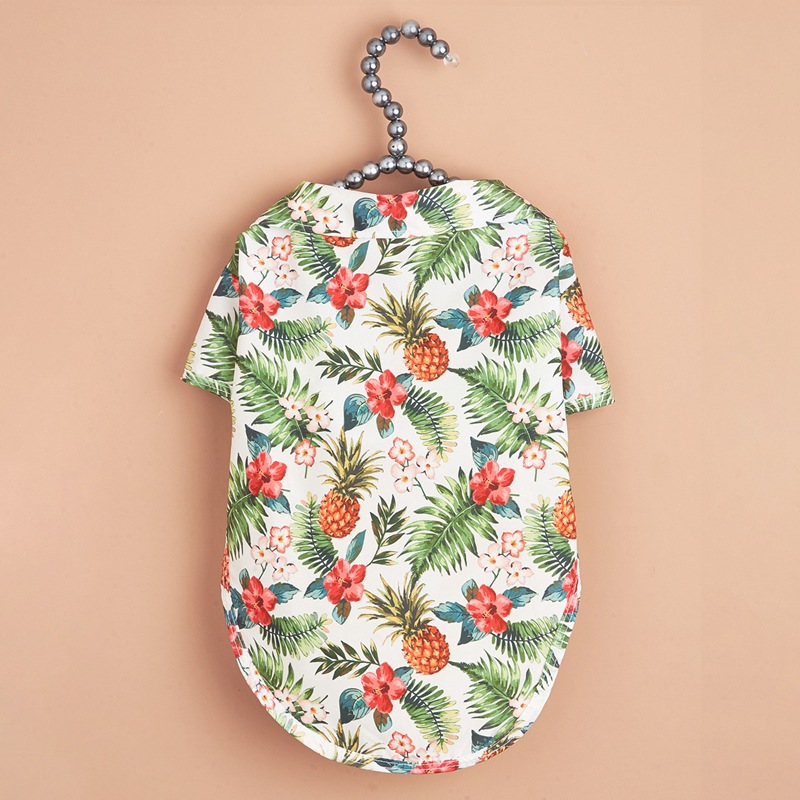 90g Weight Pet Clothing Type Of Pet Supplies 1 Piece Quantity Casual, Outdoor Occasion Polyester Material Tree, Leaves, Cat, Pineapple Pattern Summer, Spring, Spring&Summer Season Cute, Pastoral Style 1 Piece Summer Spring Spring&Summer Cute Pastoral Polyester Tree Leaves Cat Pet Clothing 无
