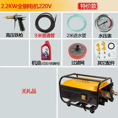 National Standard Commercial Car Washing Machine, Powerful High-Pressure Cleaning Machine for Farms, 558 Water Gun Pump, 220V, Large Flow Rate (Car washing machine) - standard-all-copper-motor-22kw-special-offer