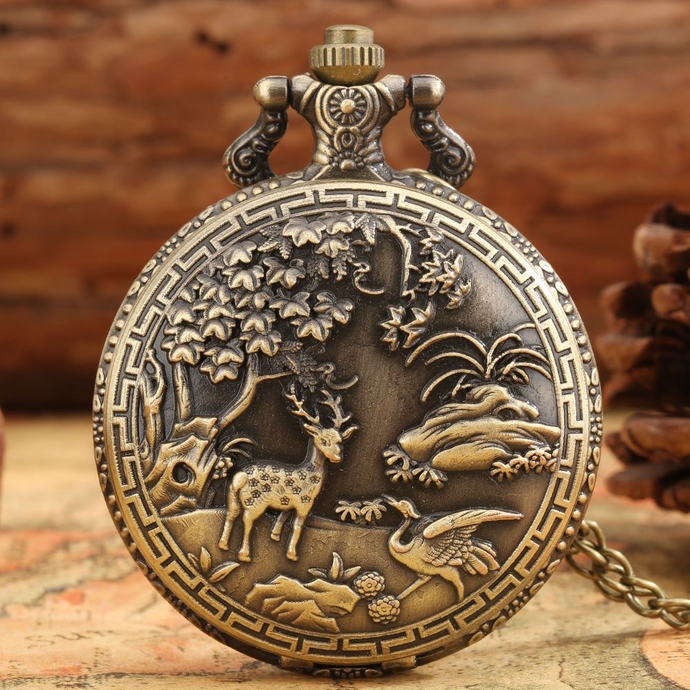 60g Weight Plastic Mirror Material Pocket Watch Classification Pointer Display Type Round Dial Shape Holiday, Daily Occasion Quartz Movement Geometric Pattern All Seasons Season Unisex Gender Vintage Style Style Vintage Style Geometric Quartz Pocket Watch 13