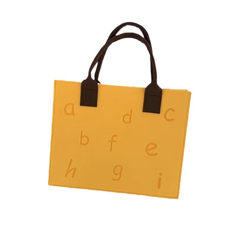 Bolsa de letras de fieltro grande, bolsa de fieltro portátil de gran capacidad, bolsa de almacenamiento para viajes