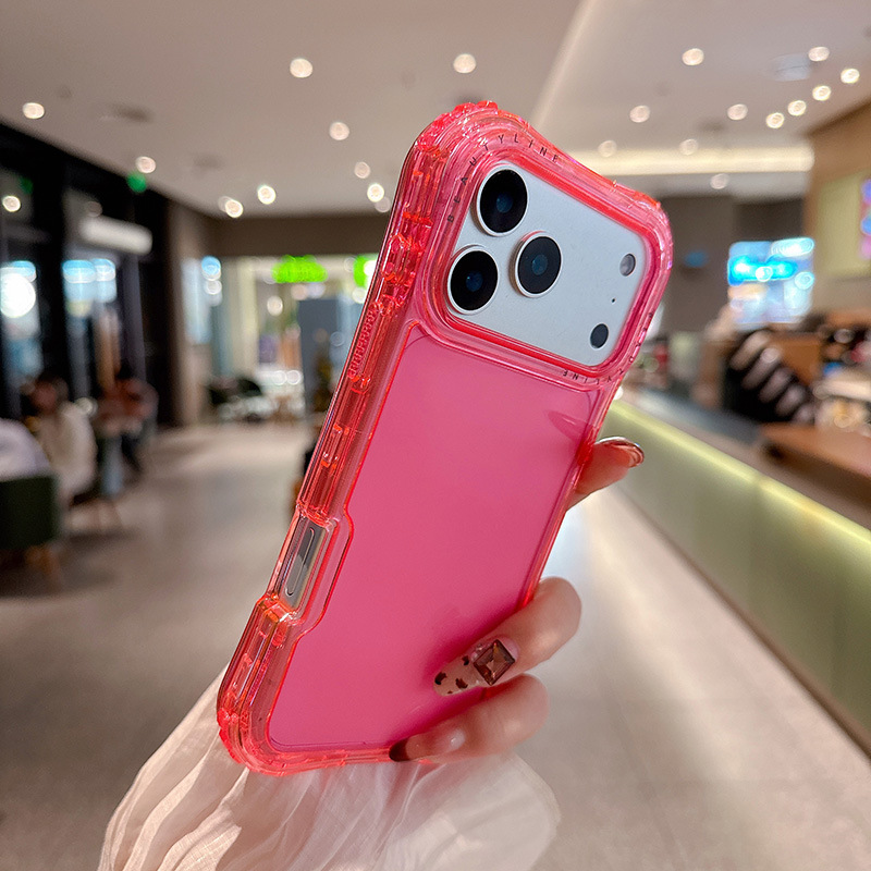 Comercio exterior transfronterizo de América del Sur para iPhone 17 Pro Max cintura 3 en 1 caso de teléfono móvil transparente del mismo color