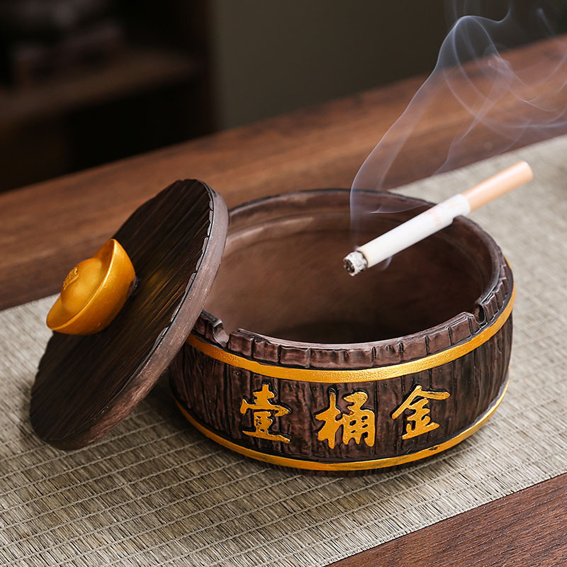 (2개) CARTO DOG 재떨이 뚜껑 창조적 인 독특한 안티 플라이 애쉬 홈 라이트 럭셔리 고급 생일 선물 거실 장식품