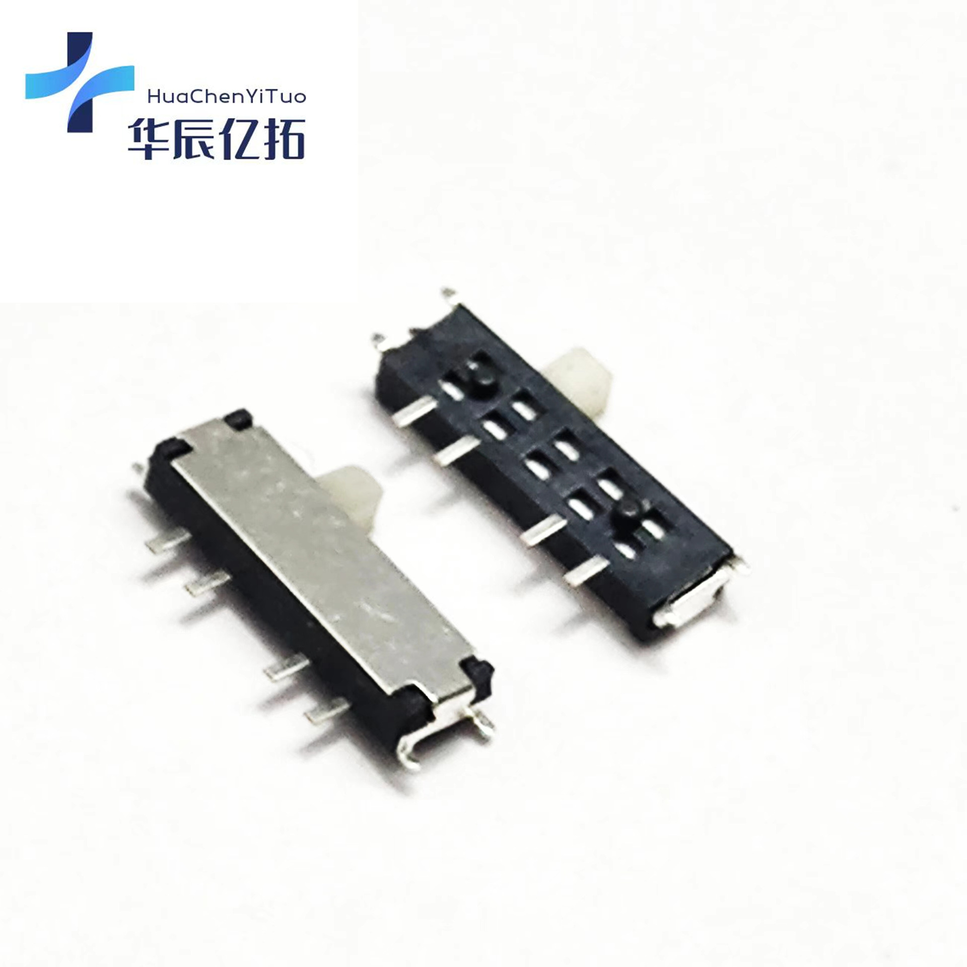 小型拨动开关八脚贴片 卧式8脚3档滑动侧面微动 迷你型三档连接器