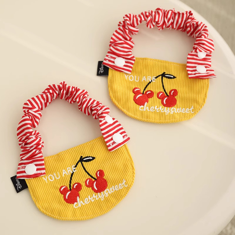 Disney Mickey series toallas de saliva para perros pequeños perros gatos adorables collares Mickey accesorios ajustables para gatos
