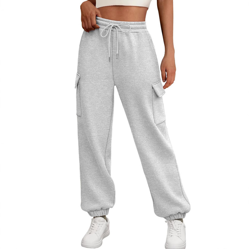 Women's Sweatpants Cargo Fleece Lined Loose Fit Sports Jogger Pants with Pockets 2025 Casual Fashion Pants