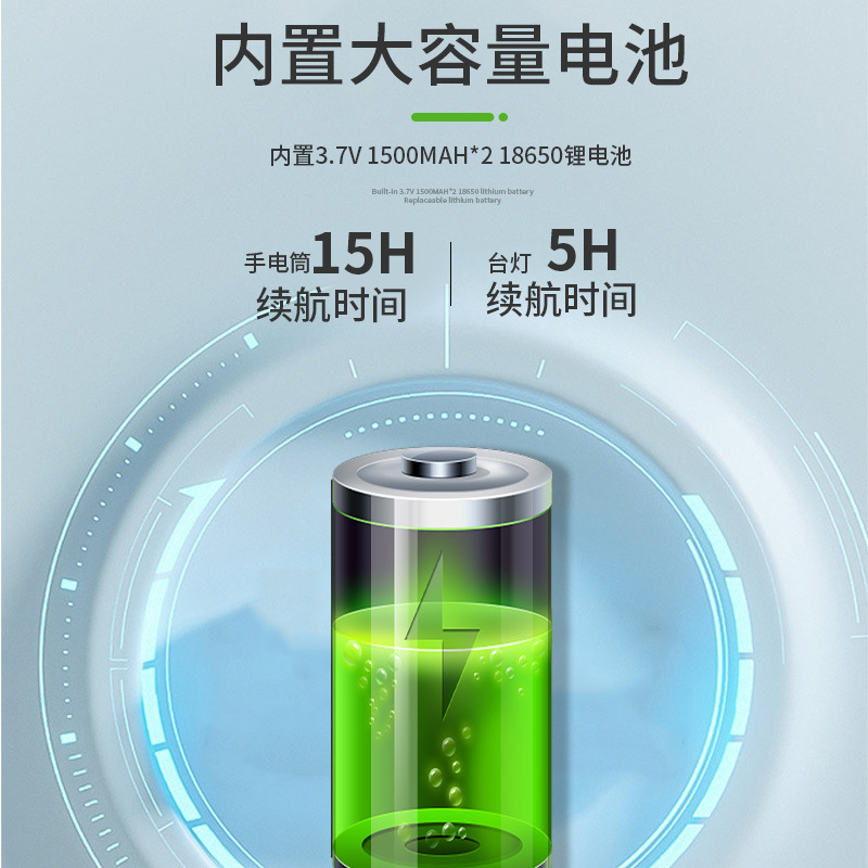 Luz de emergencia de carga solar súper larga resistencia lámpara linterna carga tesoro de doble uso reflector grande núcleo de la lámpara brillante